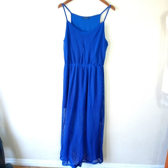 5 for $25❤ Maxi Fish Net Dress Royal Blue - Picture 1 of 3